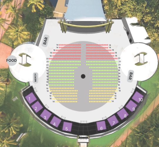 Miami Beach Bandshell seating chart